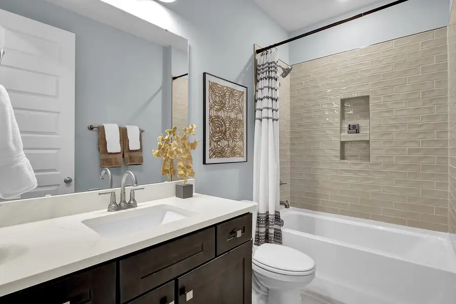 Representative furnished interior of a home built from the Webster II - Vanguard Collection by Mungo Homes in Scotts Hill Village, Wilmington (Image 11).