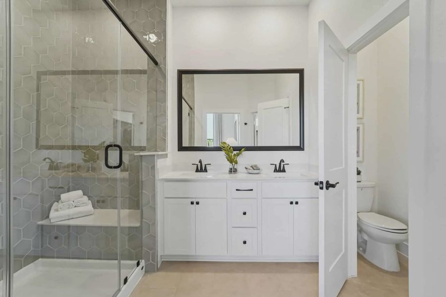 Representative furnished interior of a home built from the Versailles by Chesmar Homes in Bridgeland Chateau, Cypress (Image 7).