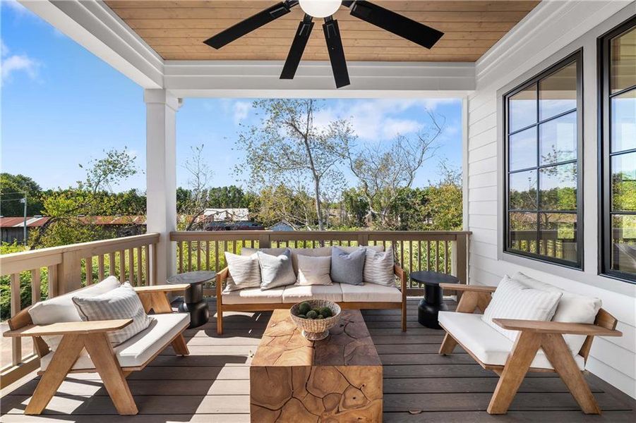 Exterior details and patio area of a home in Echo at Crabapple, Milton (Image 28).