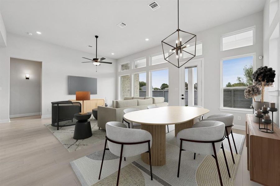 Furnished interior view inside a new home in Painted Tree - Classic Series, McKinney (Image 12). Furnished interior view inside a new home in Painted Tree - Classic Series, McKinney (Image 12).