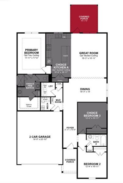 2D floor plan layout of this home in Somerset, Myrtle Beach, SC (Image 2).