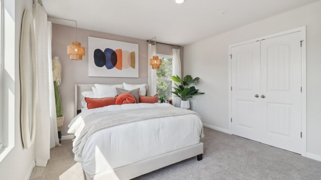 Furnished interior view inside a new home in Townes at Asbury, Hapeville (Image 37).
