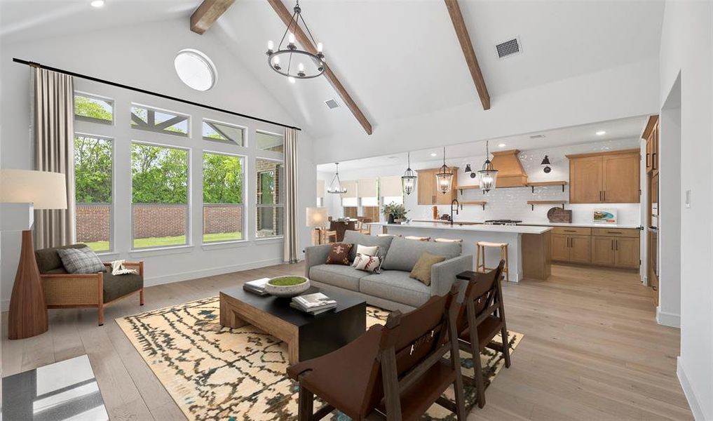 Furnished interior view inside a new home in Kreymer at the Park, Wylie (Image 17).