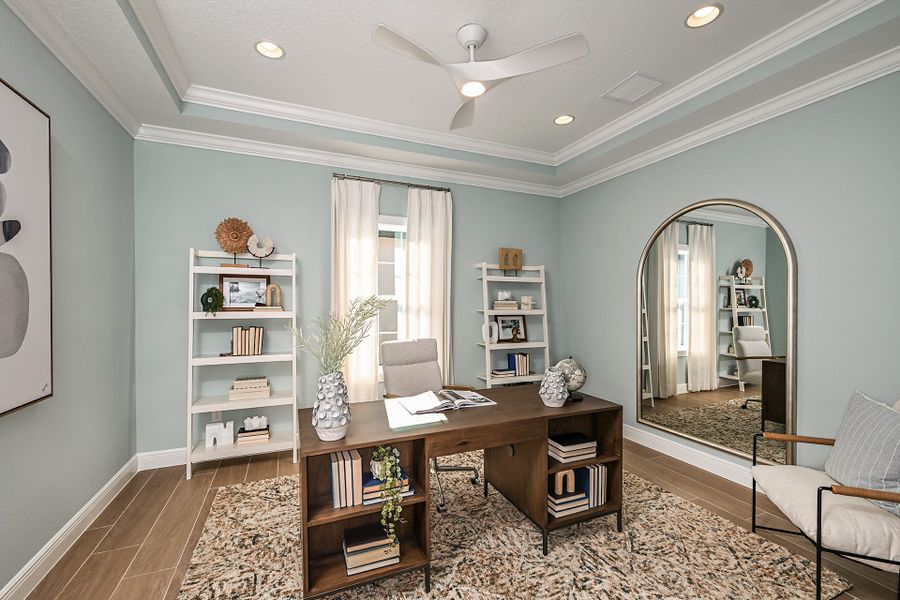 Furnished interior in a model home at Oakfield in Parrish (Image 8).