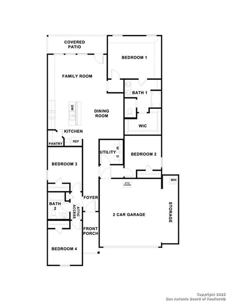 2D floor plan layout of this home in Paramount, Kyle, TX (Image 4).