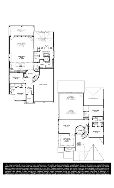 2D floor plan layout of this home in Bridgeland, Cypress, TX (Image 5).