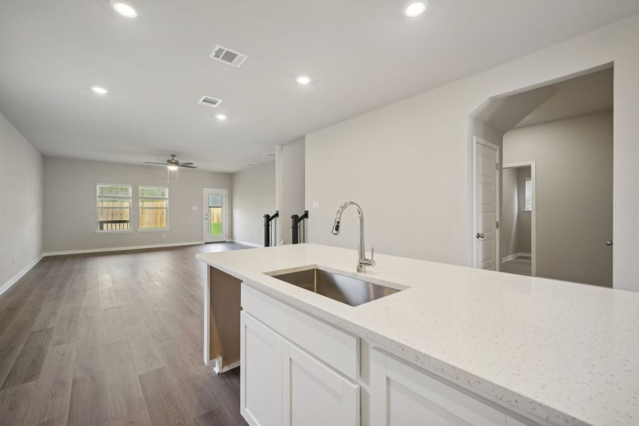 Kitchen in the Matador floorplan in the Meritage Homes community.