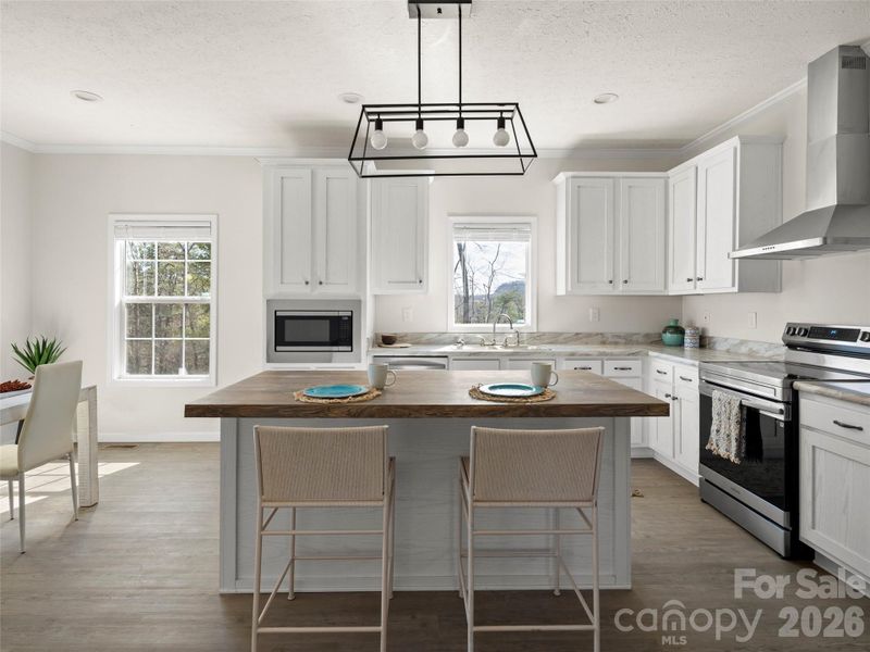 Furnished interior view inside a new home in , Hendersonville (Image 11).
