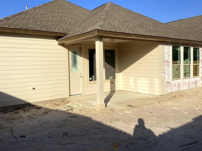 Construction progress - back patio Construction progress - back patio