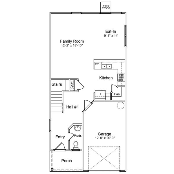 2D floor plan layout of this home in Pinecrest, West Columbia, SC (Image 2).