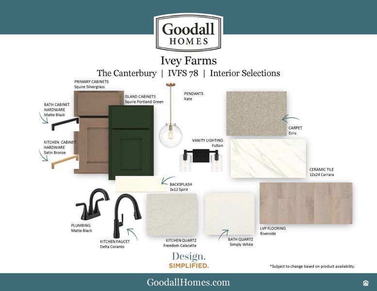 Sample of building materials used in homes in Ivey Farms - The Vintage Collection, Farragut (Image 3).
