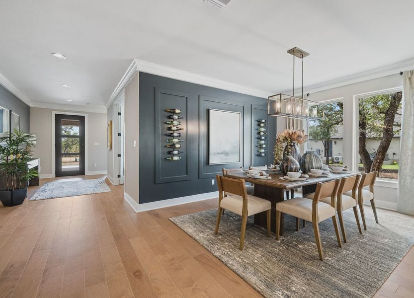 Whitehall Floor Plan in Parmer Ranch 60', Georgetown | Sitterle Homes Dining Area