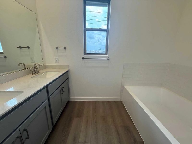 Primary Bathroom Construction Progress featuring the Milan Collection