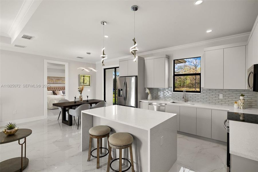 Furnished interior view inside a new home in , Naples (Image 5).