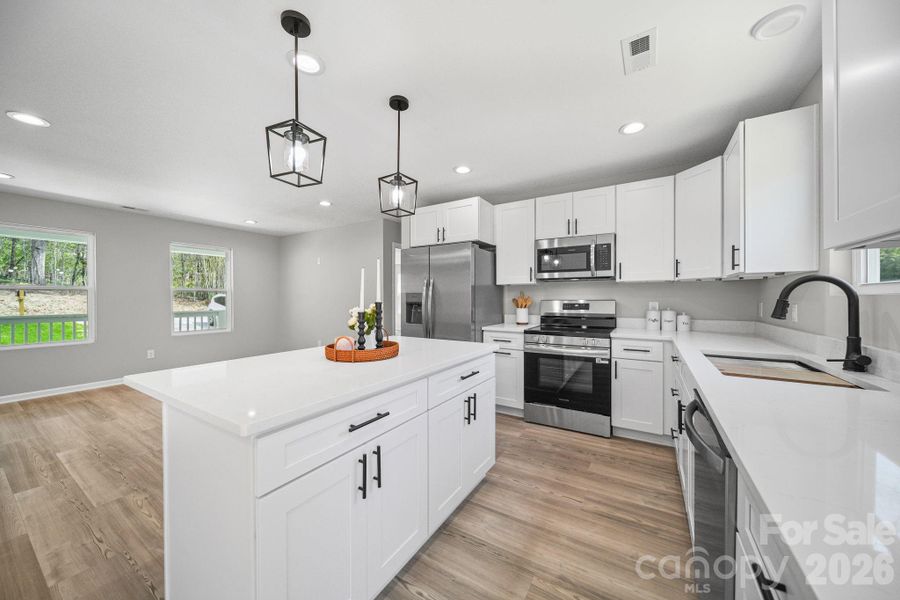Furnished interior view inside a new home in , Albemarle (Image 8).