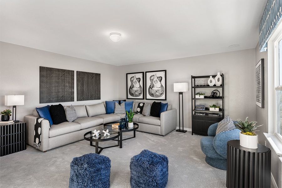 Representative furnished interior of a home built from the 2519 by KB Home in Punta Verde, Converse (Image 7).