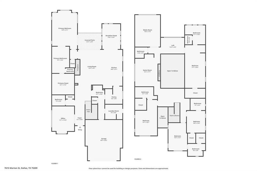 2D floor plan layout of this home in , Dallas, TX (Image 5).