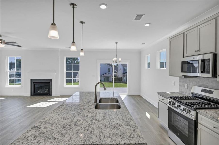 Furnished interior view inside a new home in Villas at Dawsonville, Dawsonville (Image 8).