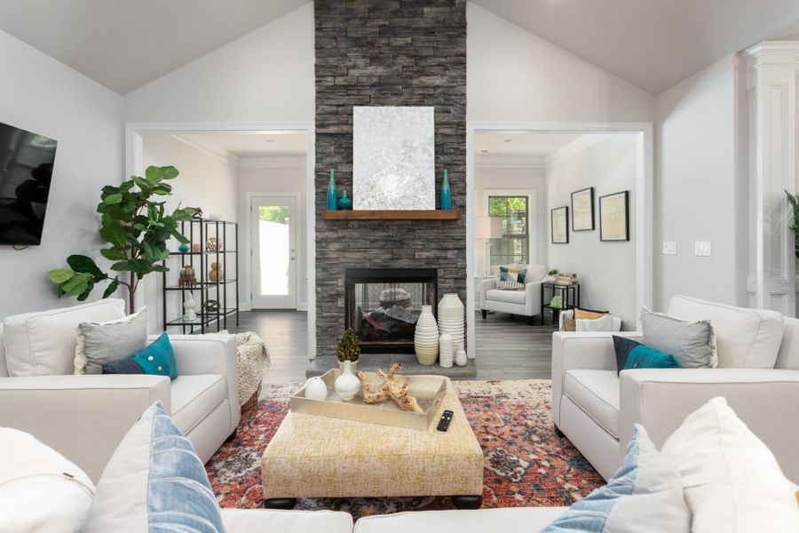Representative furnished interior of a home built from the Essex by Keystone Homes NC in Weybridge, Burlington (Image 10).
