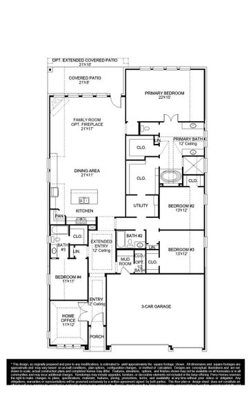 2D floor plan layout of this home in Elyson, Katy, TX (Image 5).