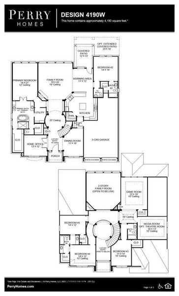 2D floor plan layout of this home in Valencia 70', Manvel, TX (Image 4).