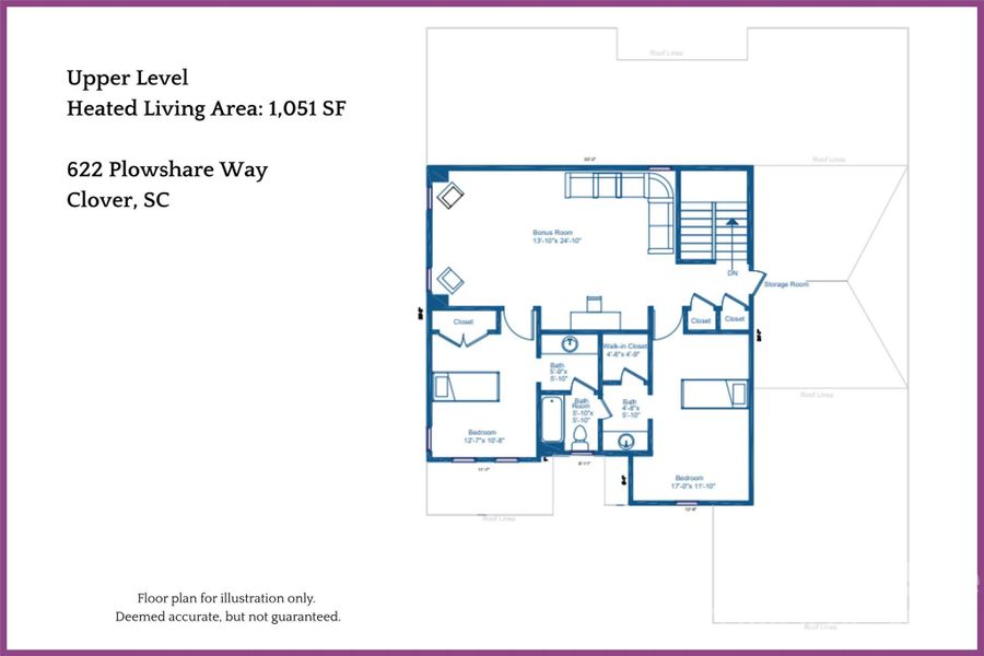 2D floor plan layout of this home in , Clover, SC (Image 5).