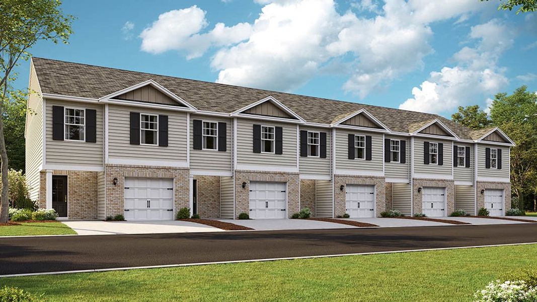 Front exterior of a new home in Cherokee Crossing, Kodak, TN, highlighting curb appeal (Image 1). Front exterior of a new home in Cherokee Crossing, Kodak, TN, highlighting curb appeal (Image 1).