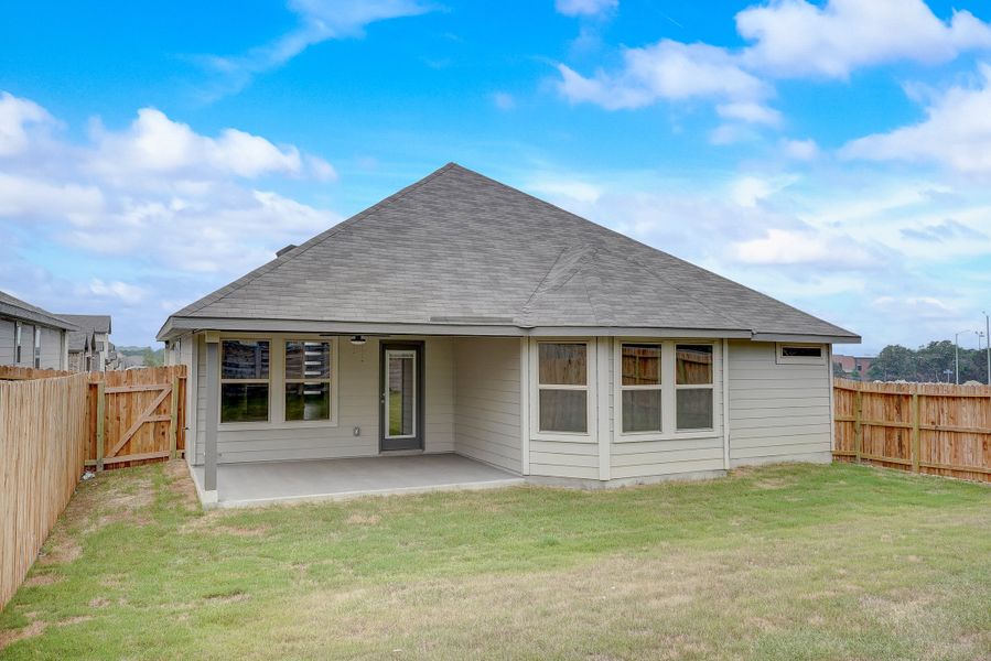 Back exterior of the Oleander floorplan at a Meritage Homes community.