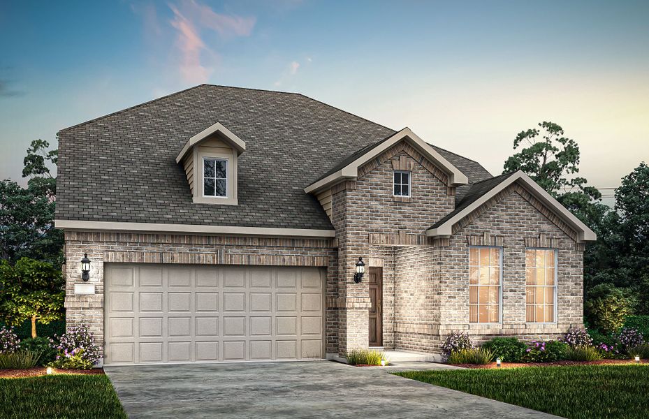 The Keller, a two-story home with 2-car garage, shown with Home Exterior 31