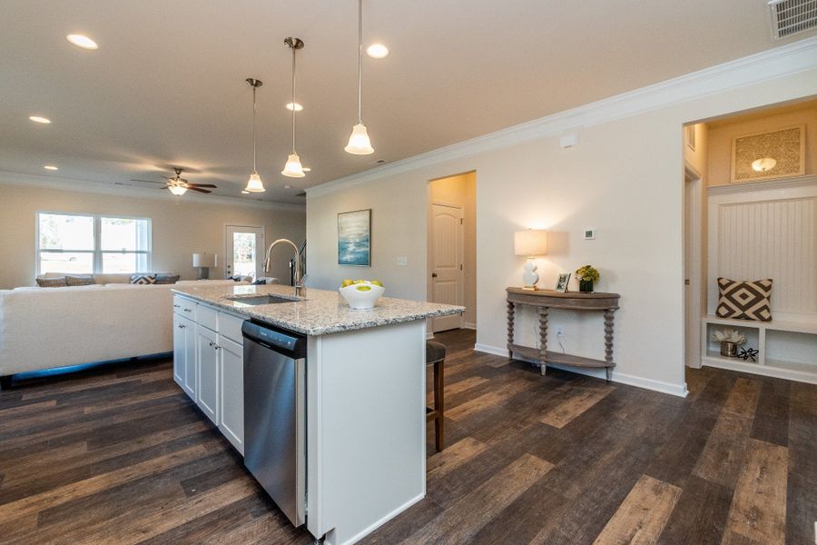 Furnished interior view inside a new home in The Oaks, Clarksville (Image 4).