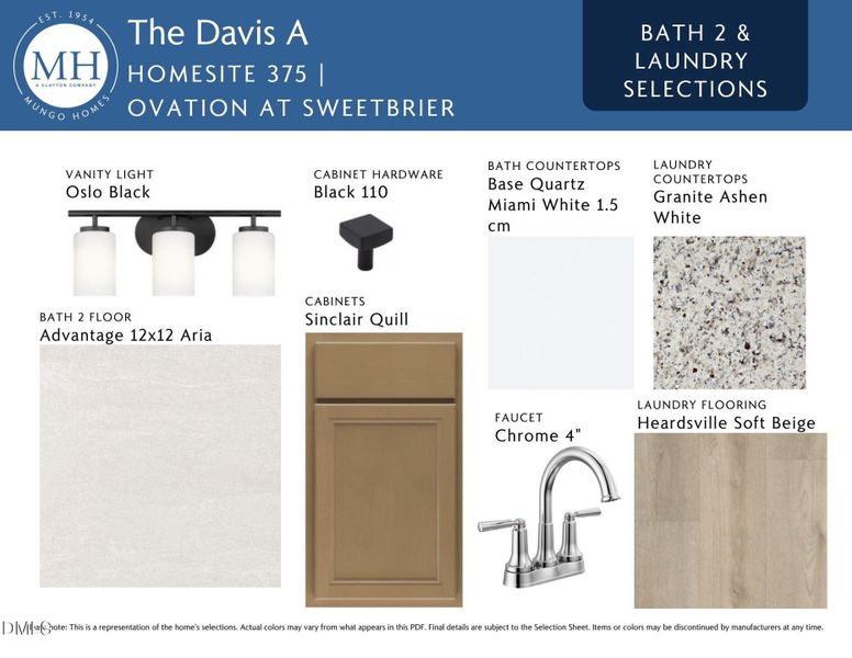Guest Bath & Laundry Design Selections