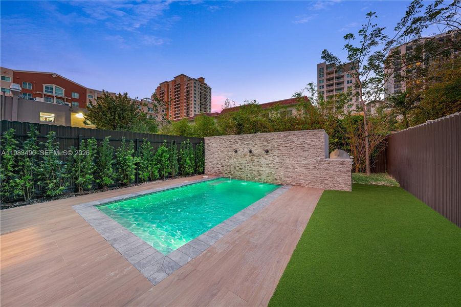 Exterior details and patio area of a home in , Miami (Image 30). Exterior details and patio area of a home in , Miami (Image 30).