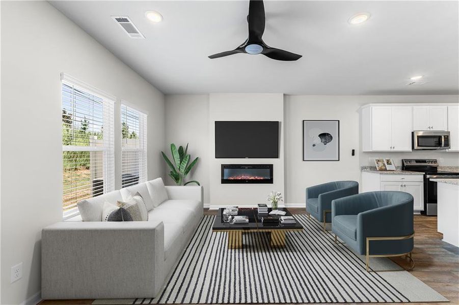 Furnished interior view inside a new home in The Grove At Mundy Mill, Gainesville (Image 9).