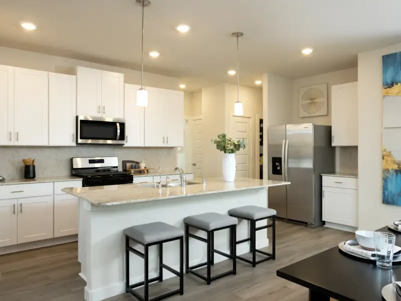 Furnished interior view inside a new home in Webercrest Heights, Houston (Image 4). Furnished interior view inside a new home in Webercrest Heights, Houston (Image 4).