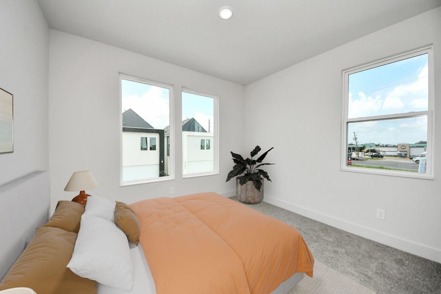 Virtually staged Bedroom 3