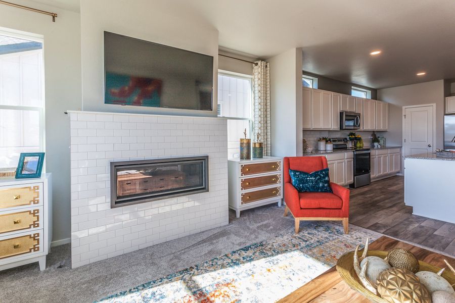 Representative furnished interior of a home built from the Rowling by Hartford Homes in Trailside, Timnath (Image 15).