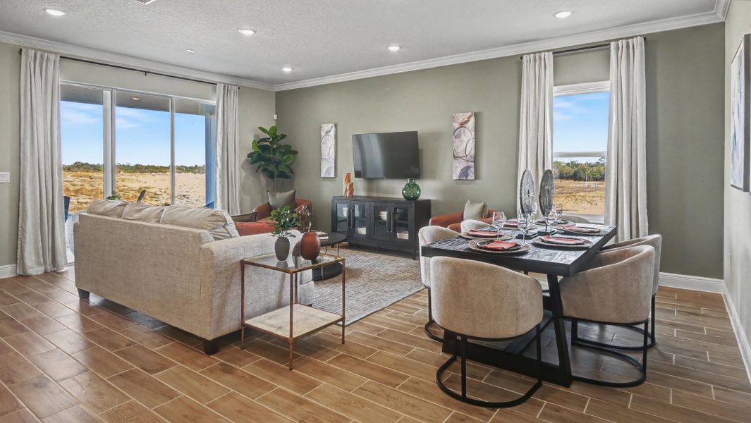 Representative furnished interior of a home built from the Sheffield by Maronda Homes in Crosswinds, Haines City (Image 10). Representative furnished interior of a home built from the Sheffield by Maronda Homes in Crosswinds, Haines City (Image 10).