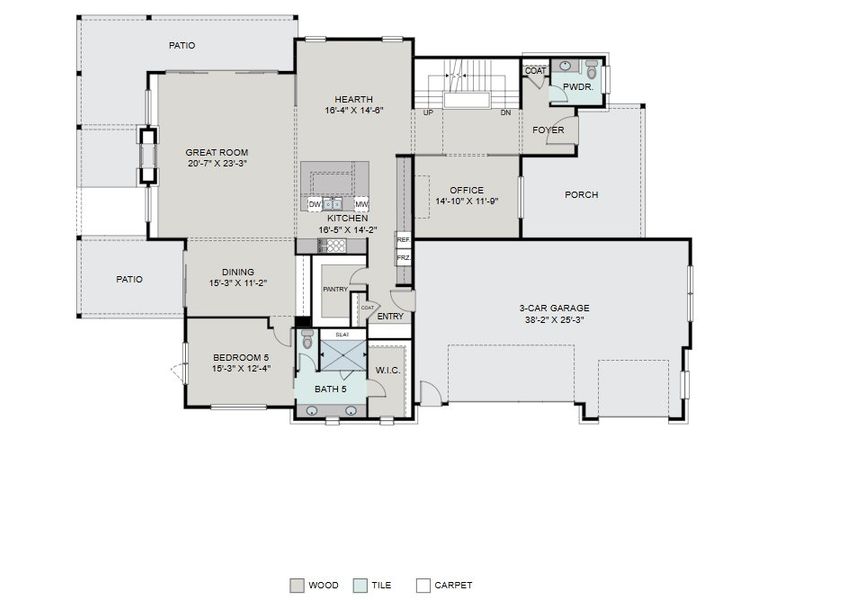 2D floor plan layout for the Cedar by Work Shop Colorado in Signature at Crystal Valley, Castle Rock, CO (Image 4).