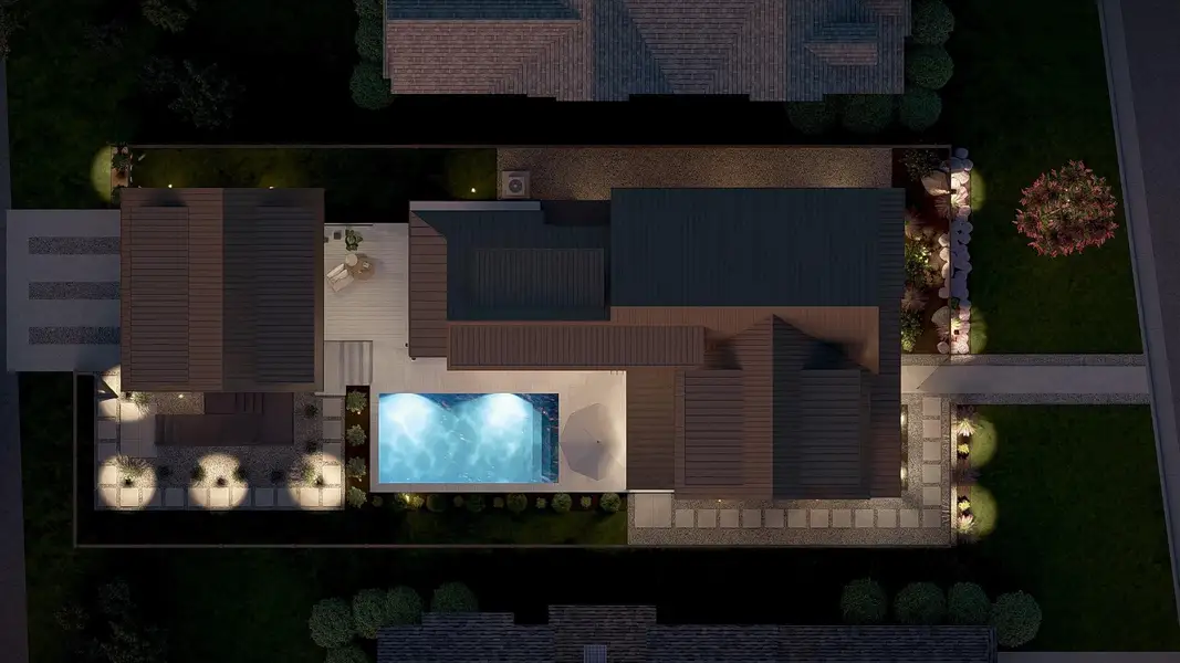 Drone / aerial view of a pool Drone / aerial view of a pool