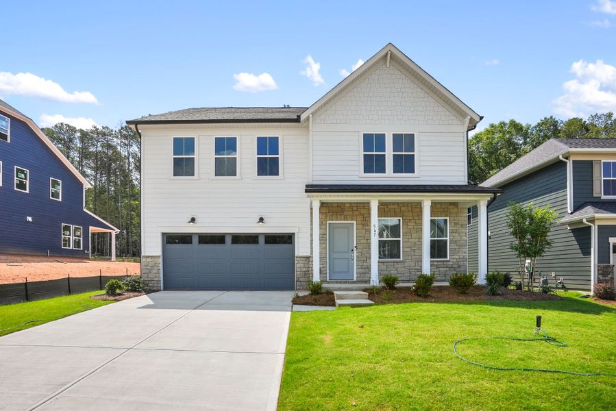 Front exterior of a new home in Michaux Gardens, Belmont, NC, highlighting curb appeal (Image 26).