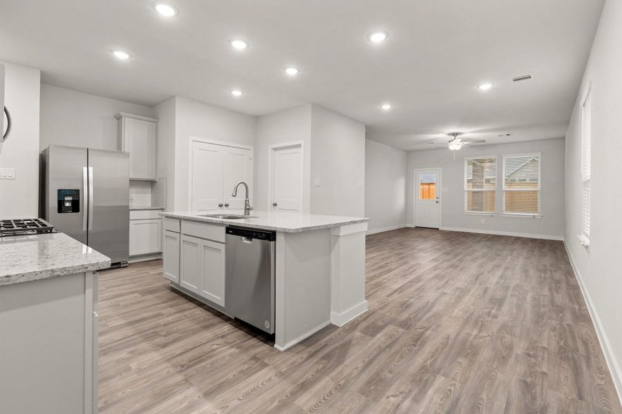 Furnished interior view inside a new home in Creekland Village at Bridgeland, Cypress (Image 7). Furnished interior view inside a new home in Creekland Village at Bridgeland, Cypress (Image 7).