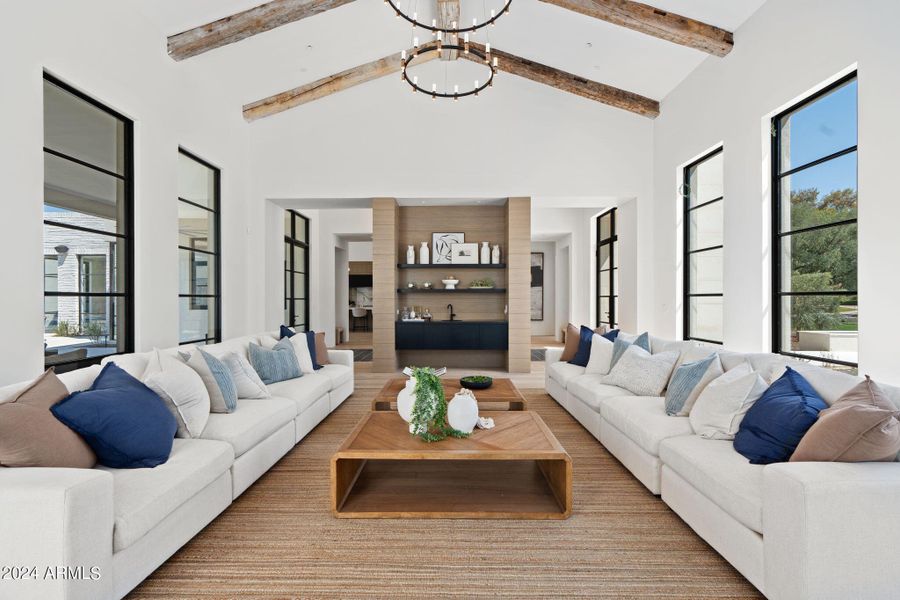 Wet bar in formal living room