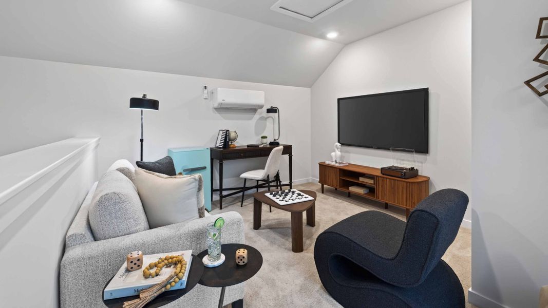 Furnished interior view inside a new home in Kingman Townhomes, Charlotte (Image 15). Furnished interior view inside a new home in Kingman Townhomes, Charlotte (Image 15).