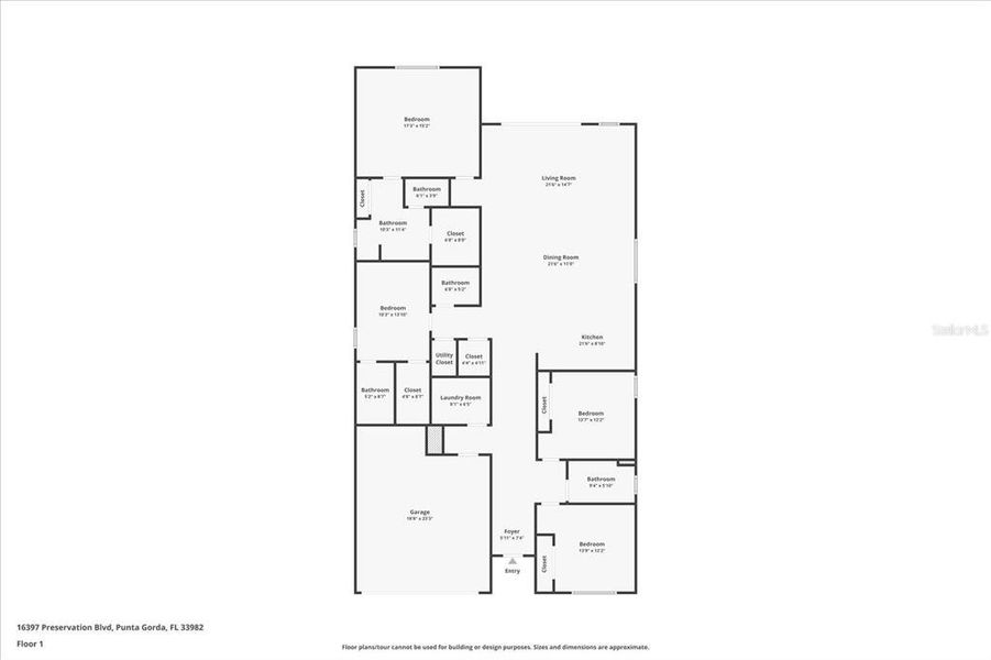 2D floor plan layout of this home in , Punta Gorda, FL (Image 3).