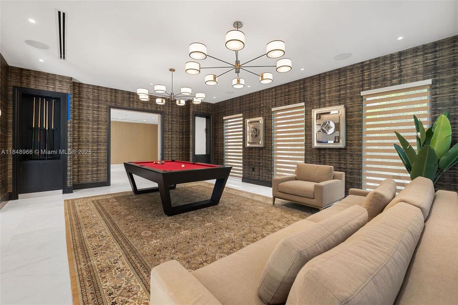 Furnished interior view inside a new home in , Miami Beach (Image 16). Furnished interior view inside a new home in , Miami Beach (Image 16).