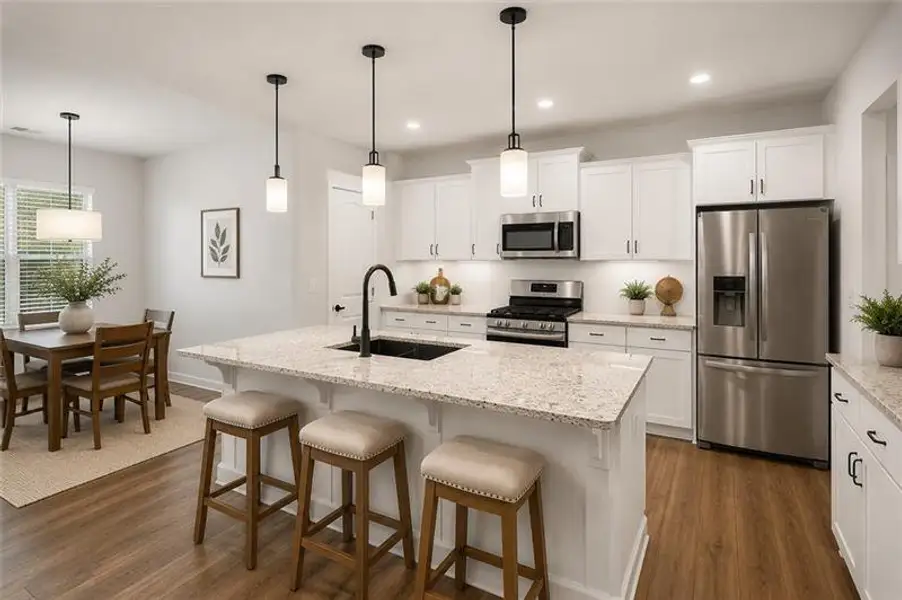 Furnished interior view inside a new home in , Cartersville (Image 7).