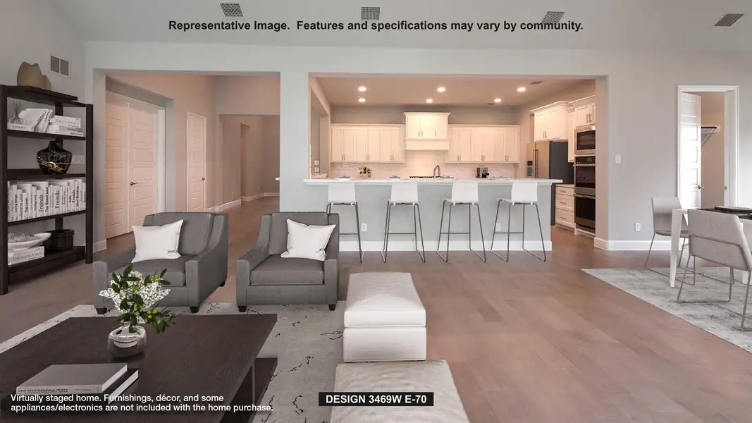 Furnished interior view inside a new home in Evergreen, Conroe (Image 3).