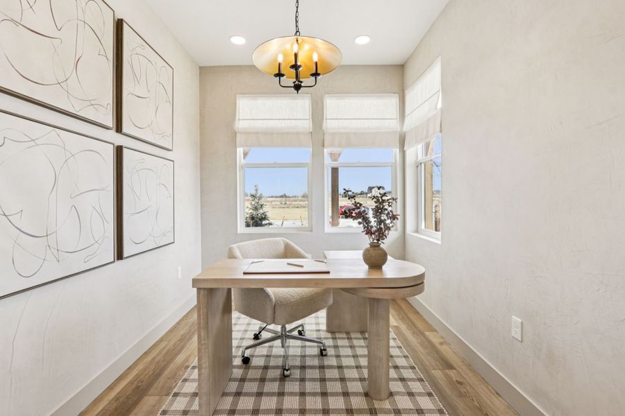 Furnished interior view inside a new home in Trailside, Timnath (Image 26).