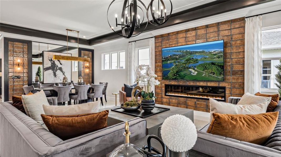 Furnished interior view inside a new home in Cresswind at Hammock Oaks, Lady Lake (Image 17).