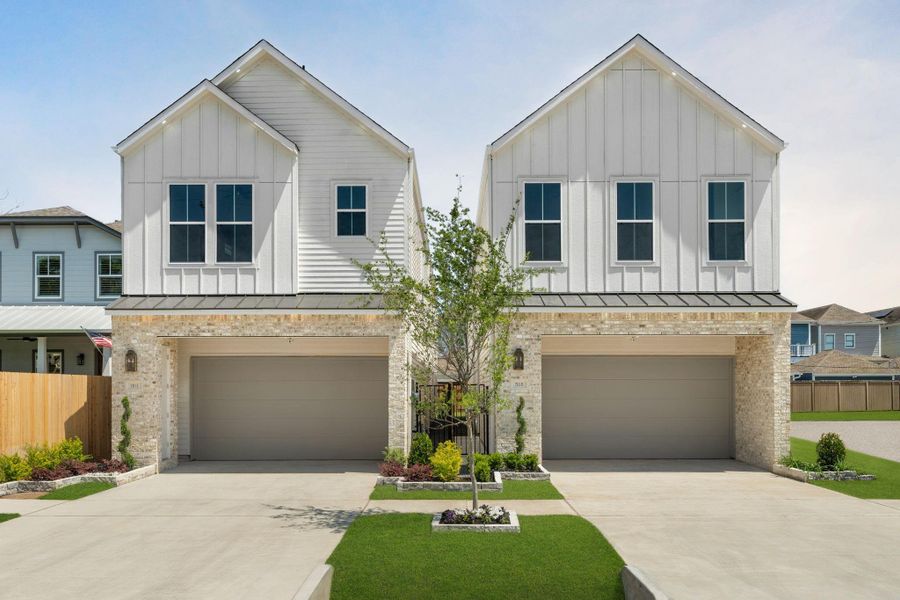 Front exterior of a new home in , Houston, TX, highlighting curb appeal (Image 1).